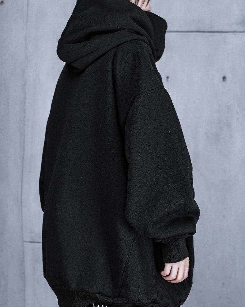 Techwear Unisex Turtleneck Scarf Mask Hoodie - Image 6