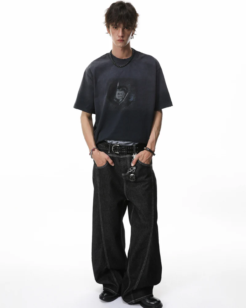 Techwear Vintage Distressed Graphic T-Shirt - Image 10