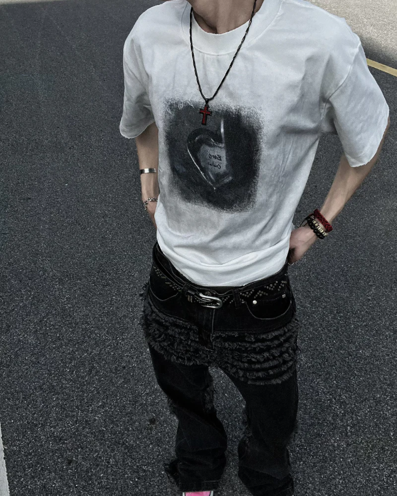 Techwear Vintage Distressed Graphic T-Shirt - Image 13