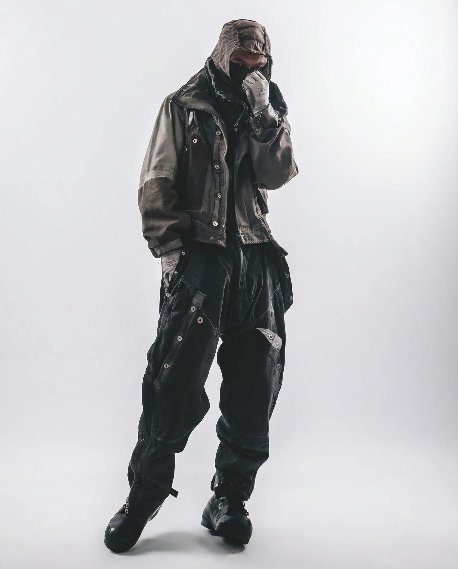 Wasteland Distressed Cotton Canvas Paneled Jacket - Image 4