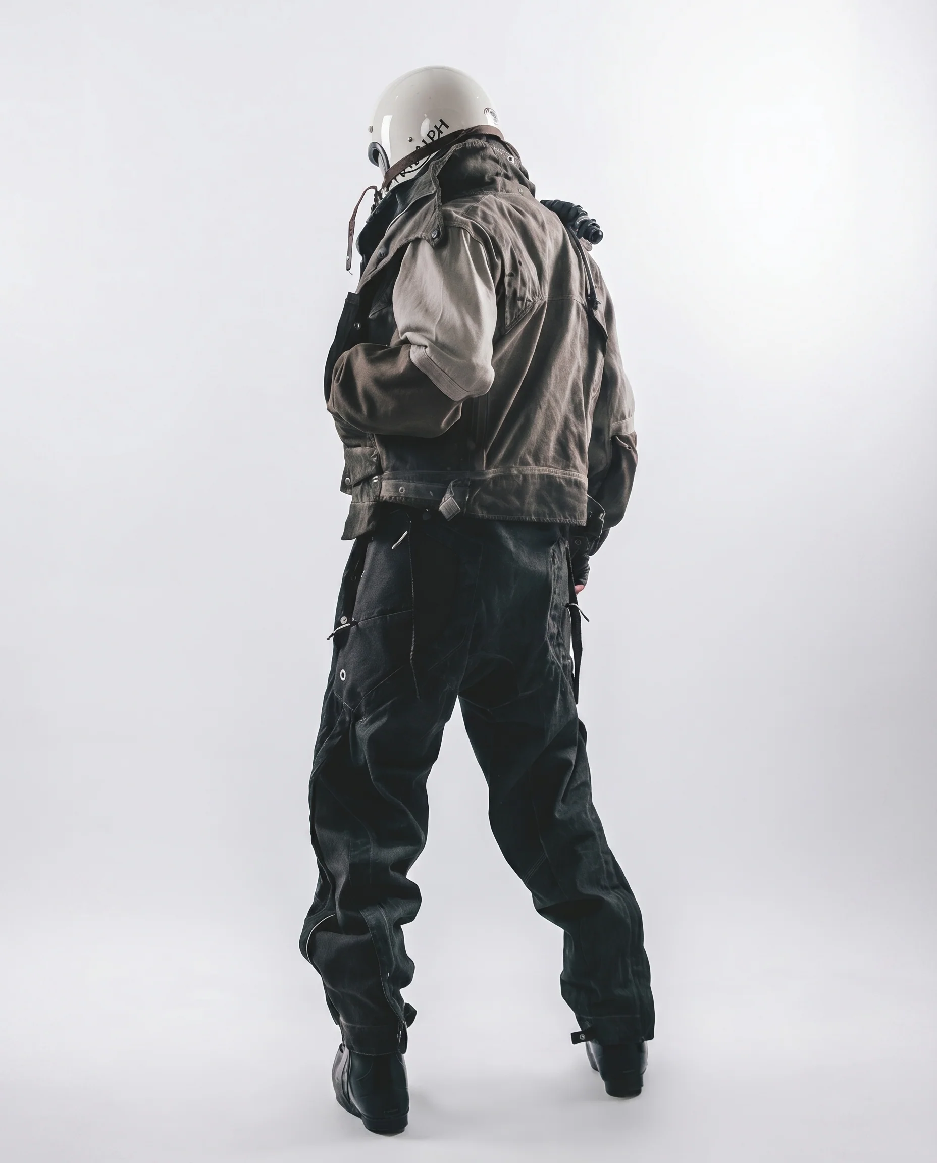 Wasteland Distressed Cotton Canvas Paneled Jacket - Image 9