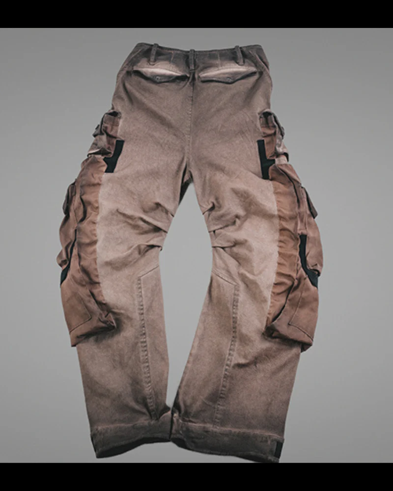 Wasteland Functional 3D Pocket Wide Leg Cargo Pants - Image 12