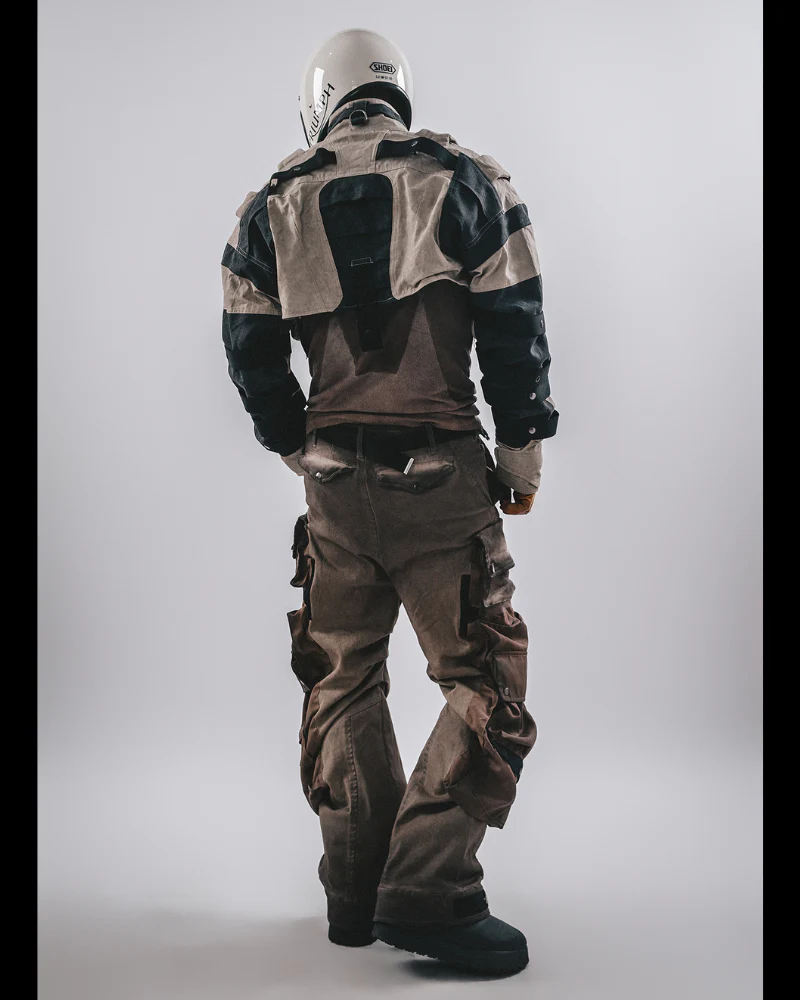 Wasteland Functional 3D Pocket Wide Leg Cargo Pants - Image 9