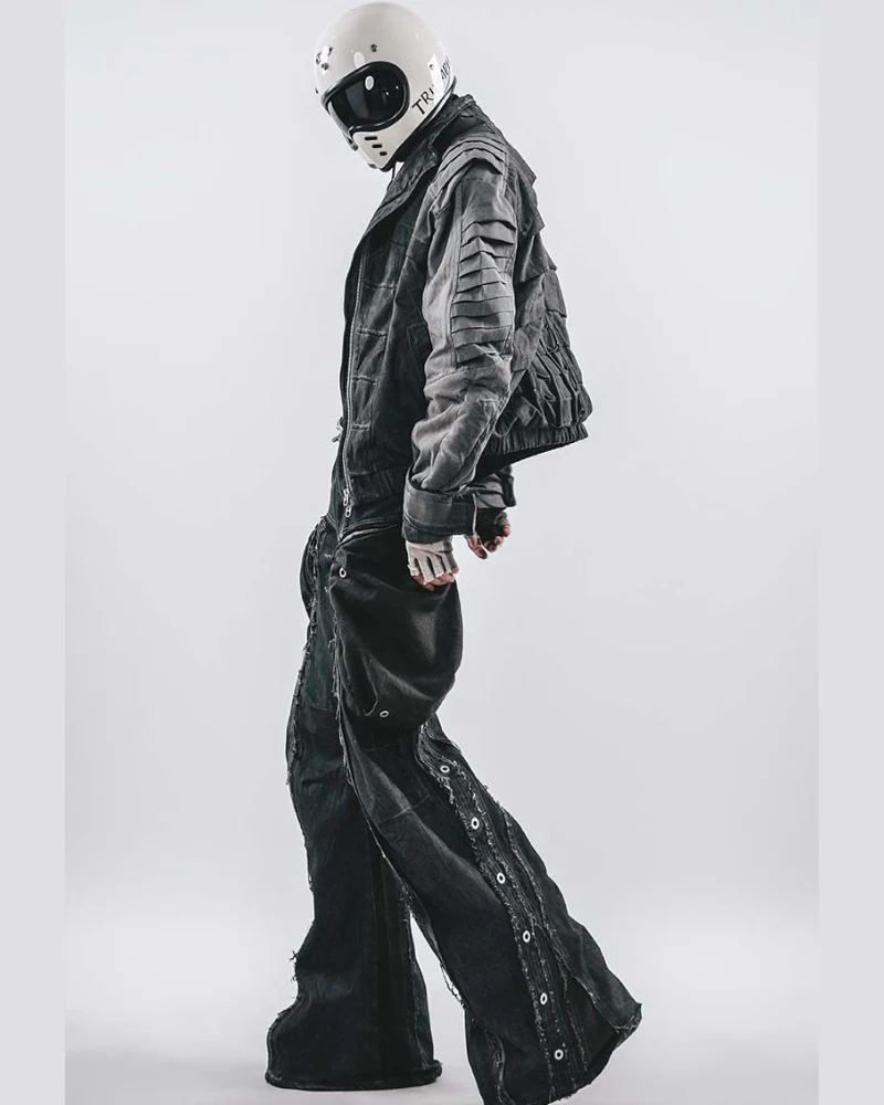Wasteland Stand-Collar 3D “Dragon Spine” Motorcycle Jacket - Image 6