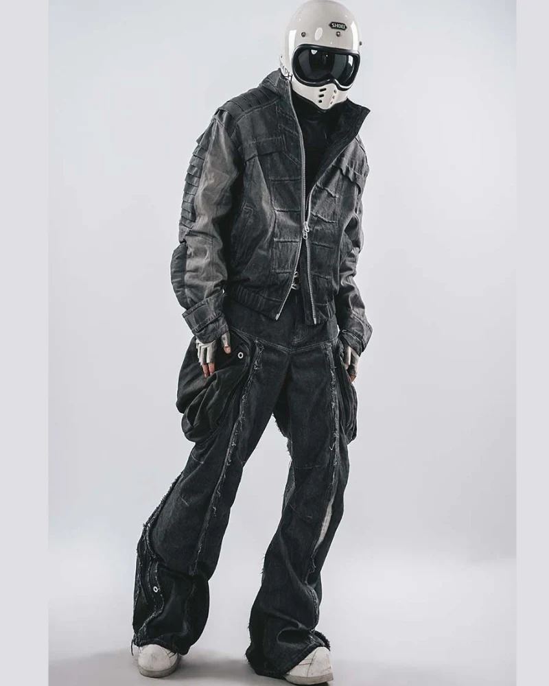 Wasteland Stand-Collar 3D “Dragon Spine” Motorcycle Jacket - Image 7