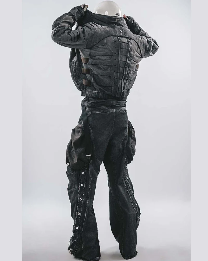 Wasteland Stand-Collar 3D “Dragon Spine” Motorcycle Jacket - Image 8