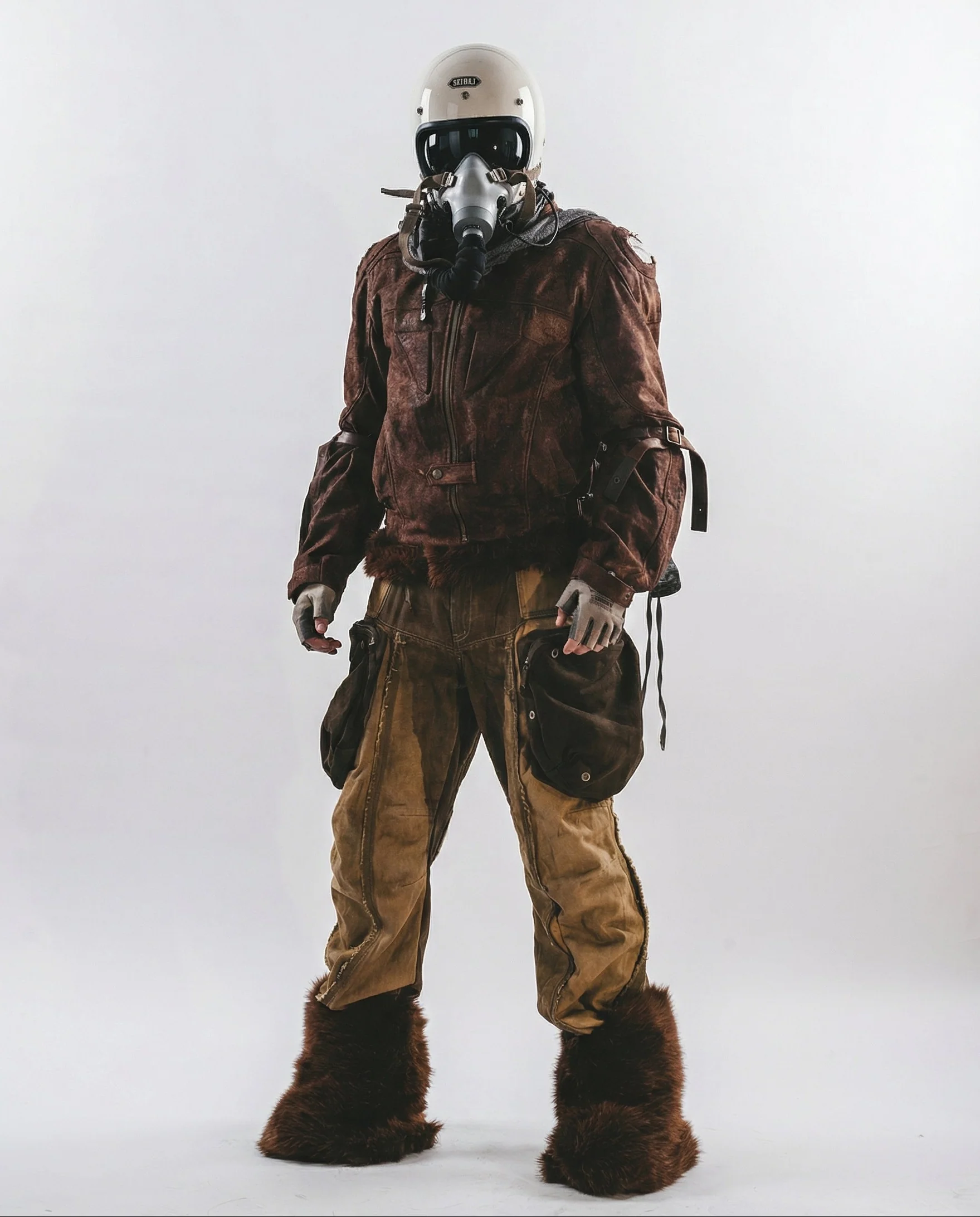 Wasteland Streetwear Distressed Cotton Wide Leg Cargo Pants - Image 15
