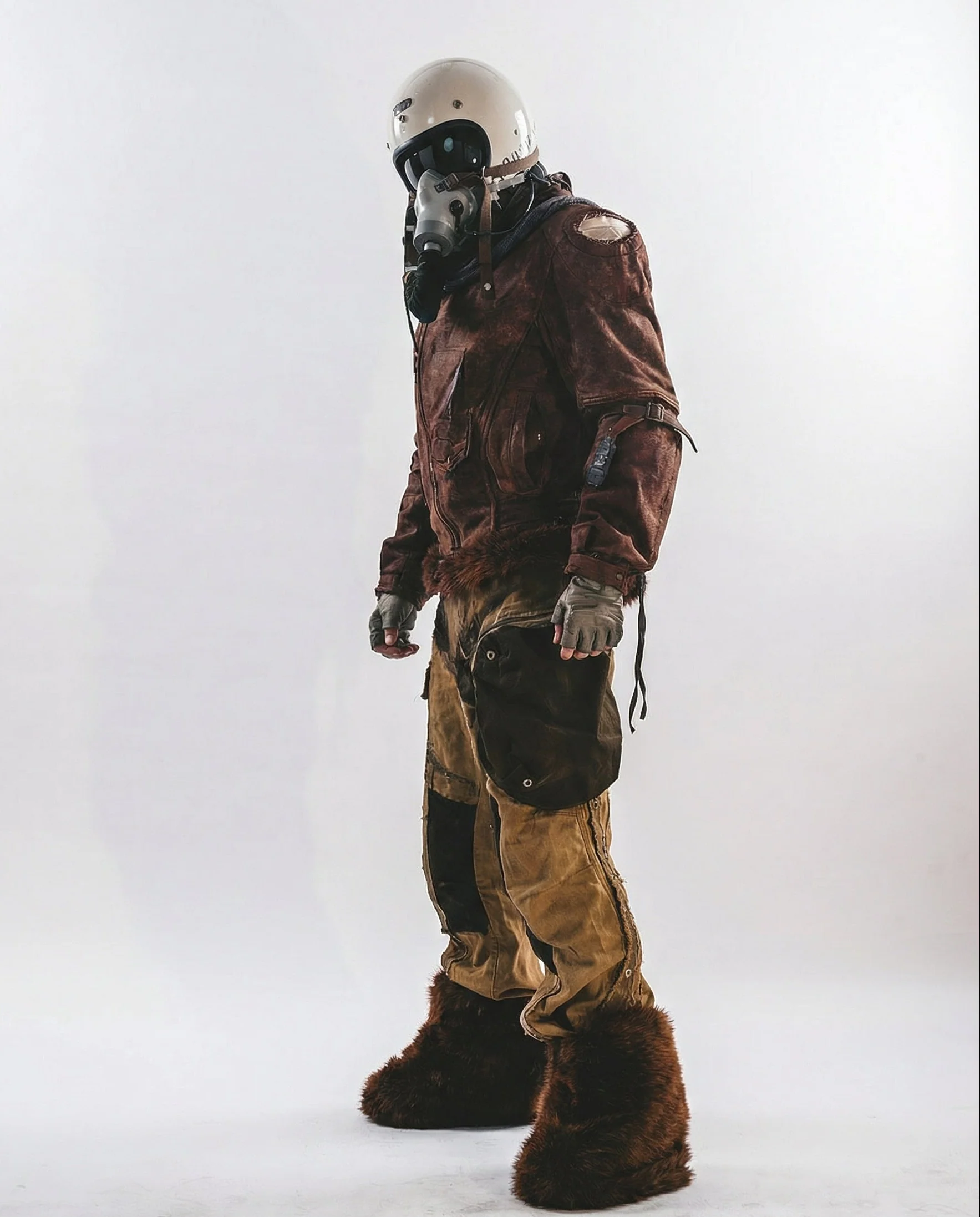 Wasteland Streetwear Distressed Cotton Wide Leg Cargo Pants - Image 16