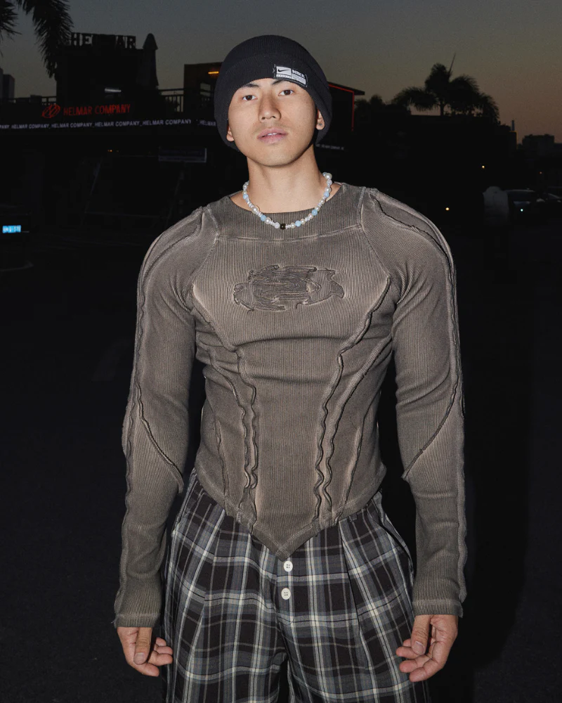 Wasteland Streetwear Wash Ribbed Long‐Sleeve Sweatshirt - Image 10
