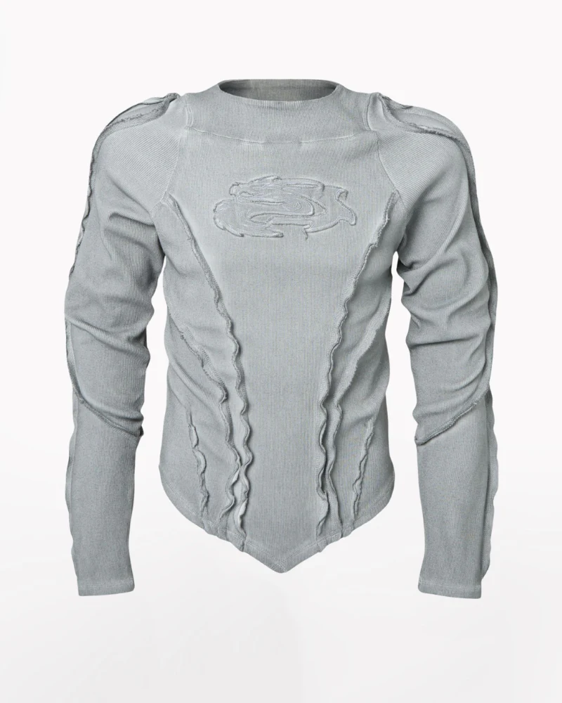 Wasteland Streetwear Wash Ribbed Long‐Sleeve Sweatshirt - Image 4