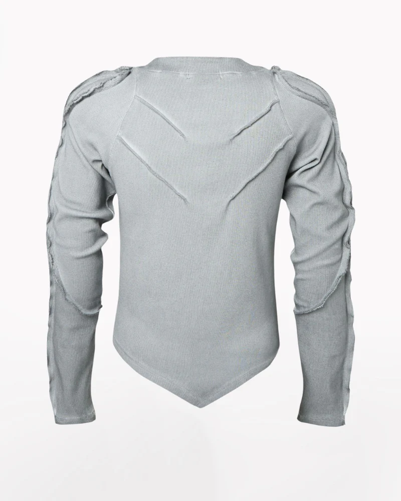 Wasteland Streetwear Wash Ribbed Long‐Sleeve Sweatshirt - Image 5