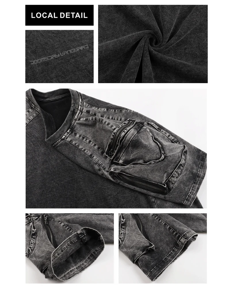 Wasteland Style 3D Cargo Pockets Tech T-Shirt - Image 8