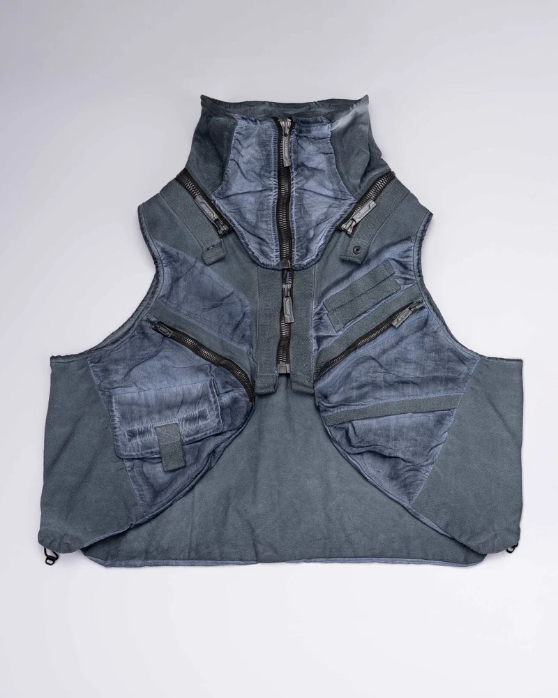 Wasteland Style Asymmetrical 3D Bag Detachable Vest - Image 5