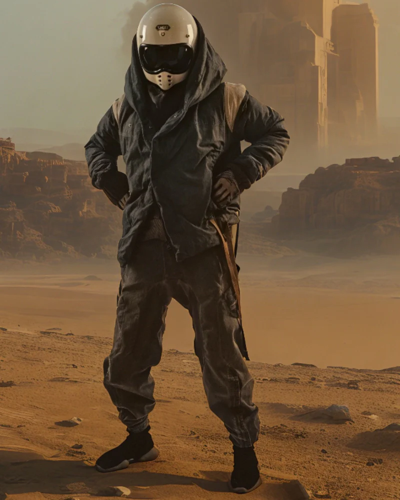Wasteland-Style Functional Short Wizard Hood Down Jacket - Image 2