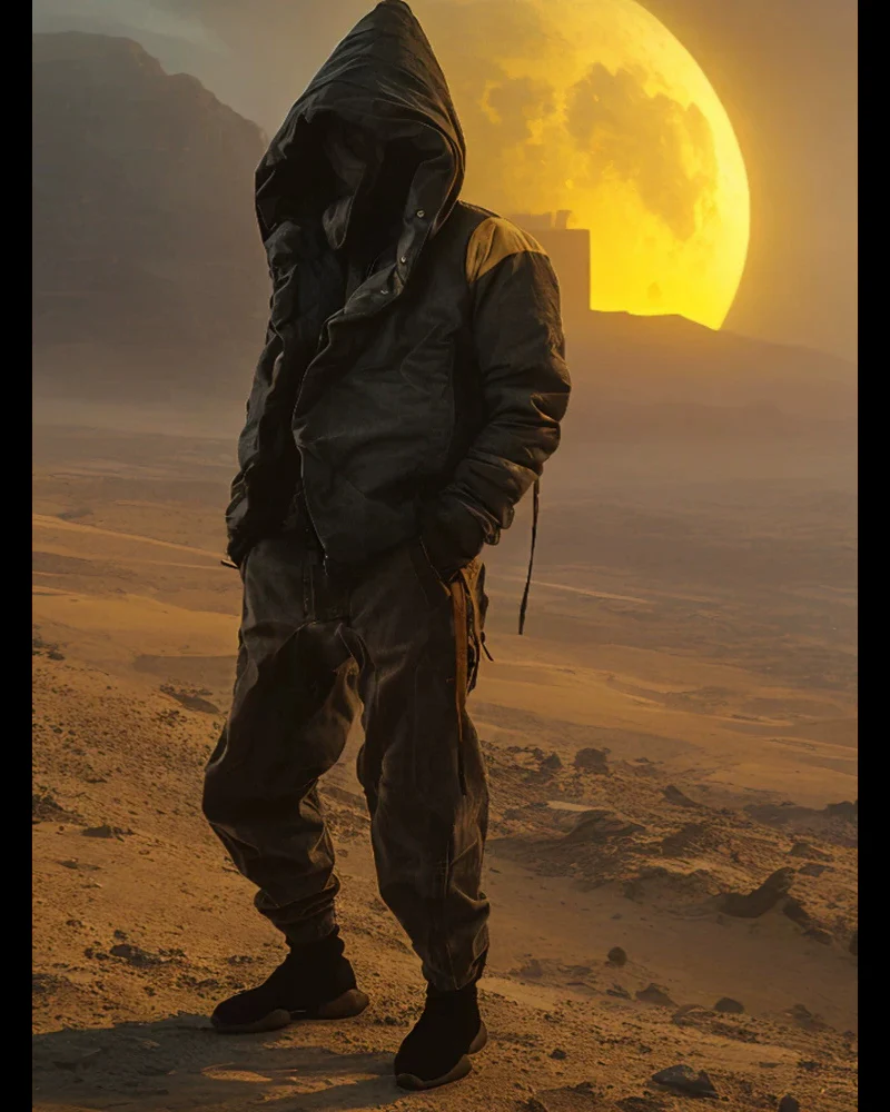 Wasteland-Style Functional Short Wizard Hood Down Jacket - Image 3