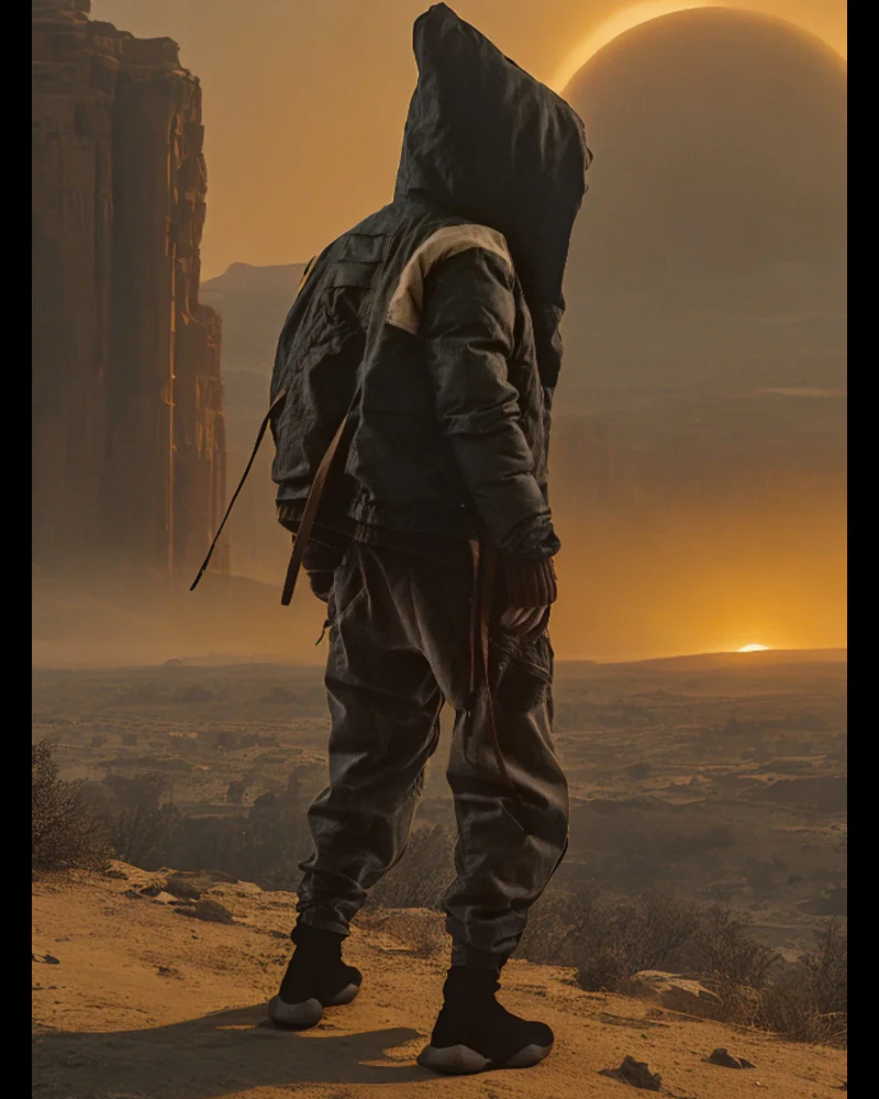 Wasteland-Style Functional Short Wizard Hood Down Jacket - Image 5