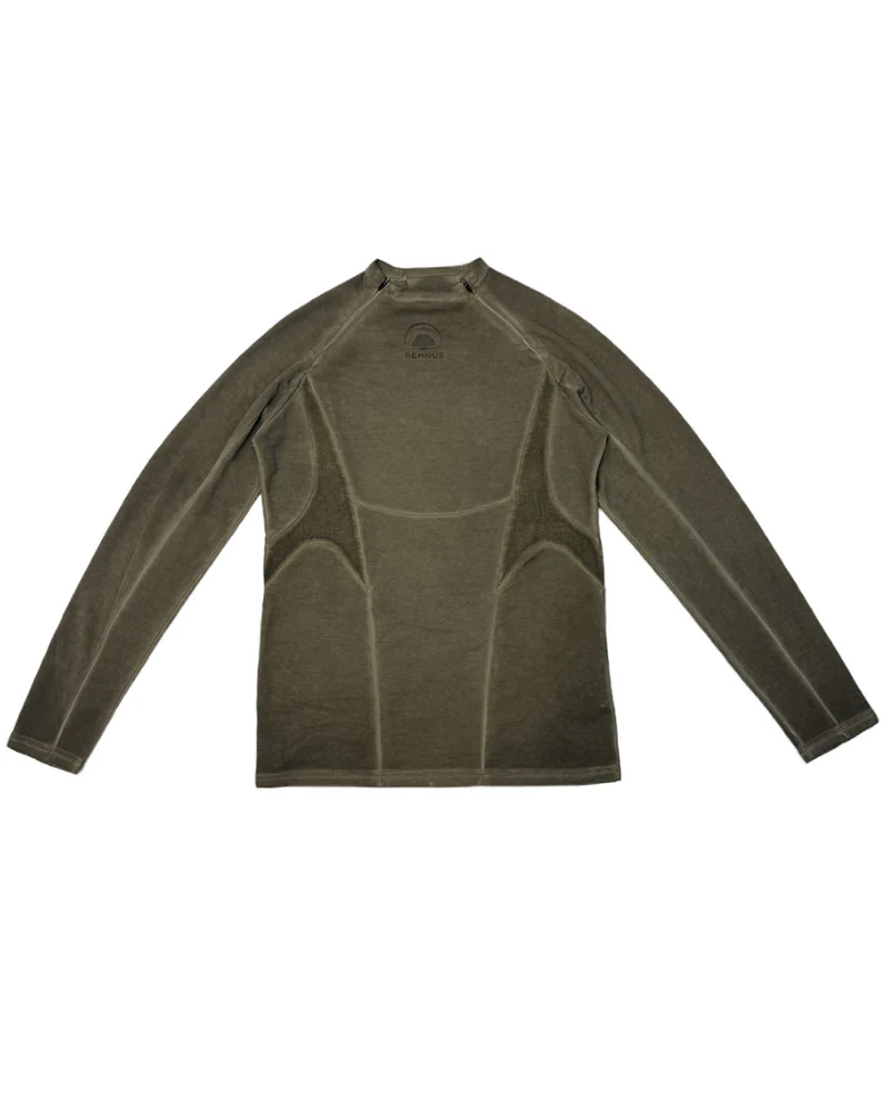 Wasteland Style Stitching washed Long-Sleeved T-Shirt - Image 8