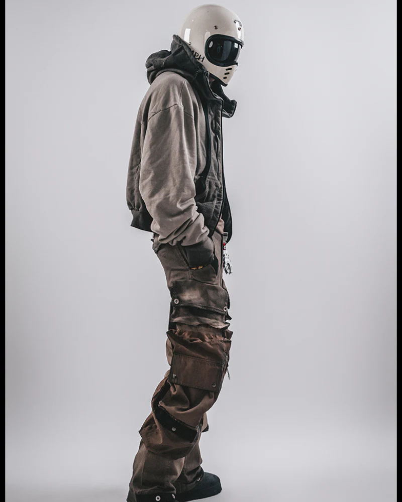 Wasteland-Washed Distressed Cropped Zip-Up Hoodie - Image 5