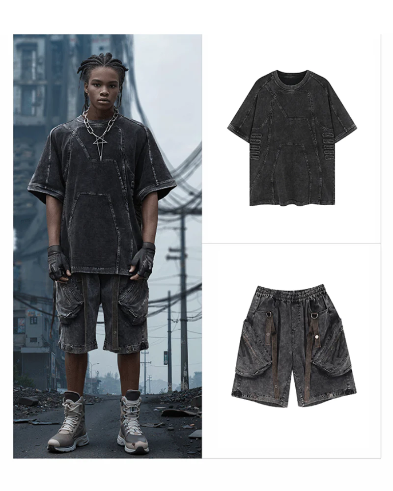 Wasteland Washed Heavyweight Cotton Men's T-Shirt - Image 8