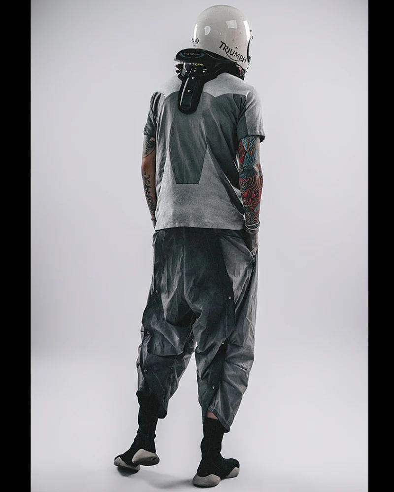 Wasteland Wear 3D Patchwork Distressed Cotton T-Shirt - Image 5