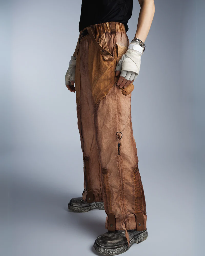 Wasteland Wear Dirty Dyed Cargo Zipper Pants - Image 11