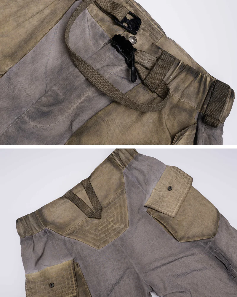 Wasteland Wear Dirty Dyed Cargo Zipper Pants - Image 15