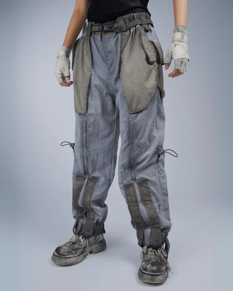 Wasteland Wear Dirty Dyed Cargo Zipper Pants - Image 3