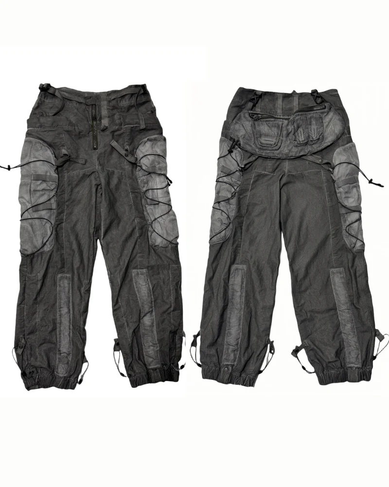 Wasteland Wear Distressed Washed Outdoor Cargo Pants - Image 2