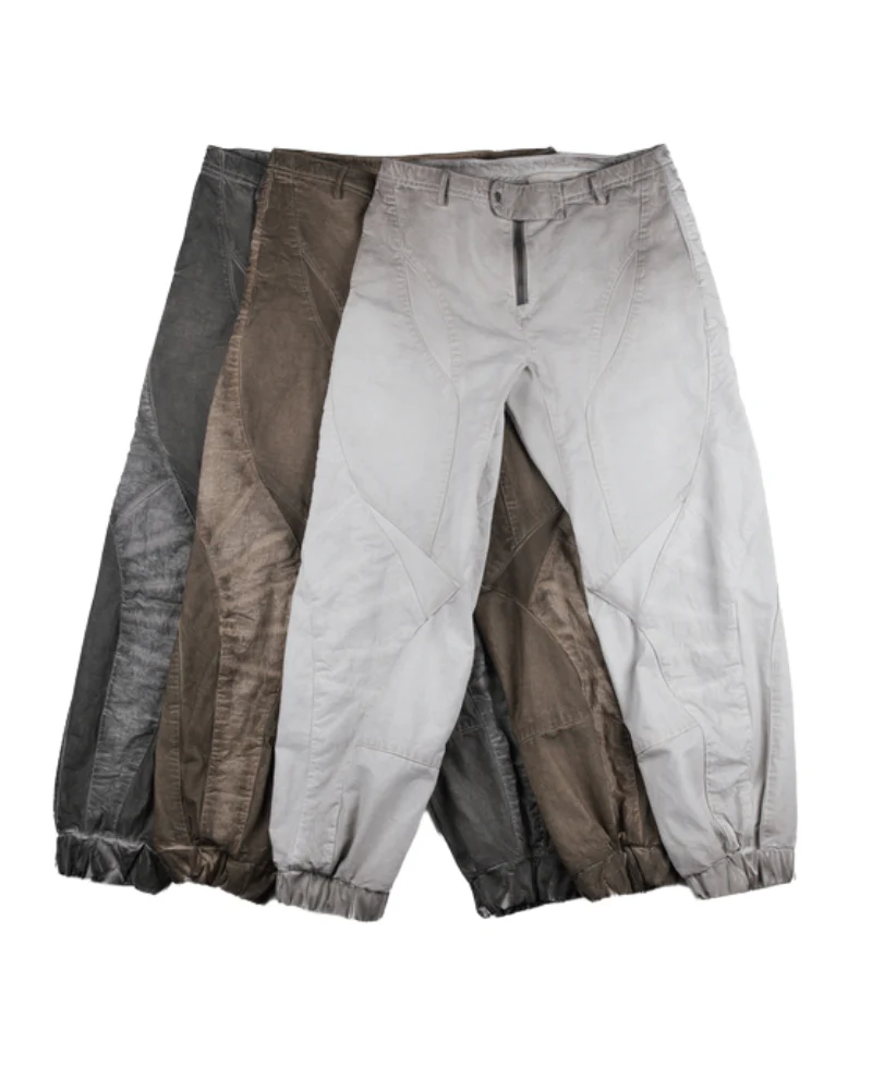 Wasteland Wear Distressed Washed Patchwork Slim Cargo Pants - Image 12