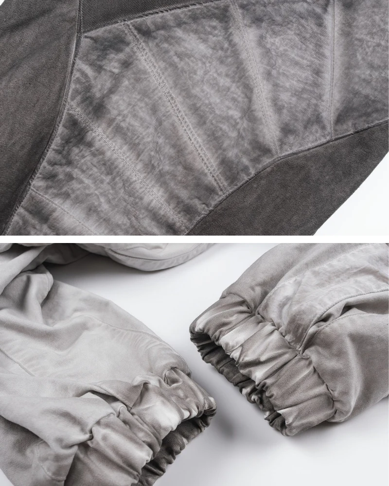 Wasteland Wear Distressed Washed Patchwork Slim Cargo Pants - Image 14