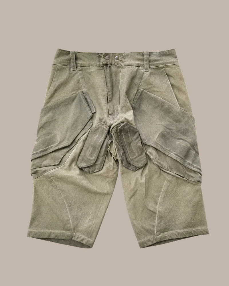 Wasteland Wear Functional 3D Pocket Cargo Shorts - Image 4