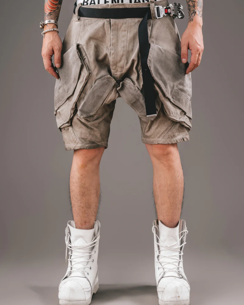 Wasteland Wear Functional 3D Pocket Cargo Shorts - Image 6
