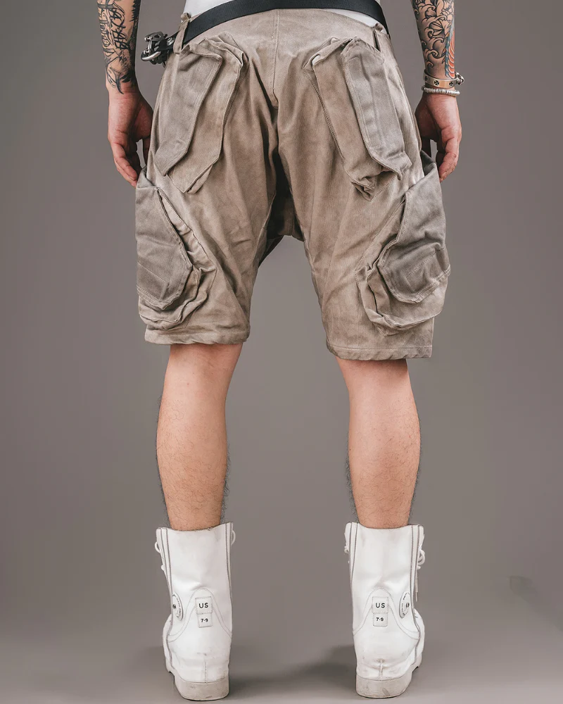 Wasteland Wear Functional 3D Pocket Cargo Shorts - Image 8