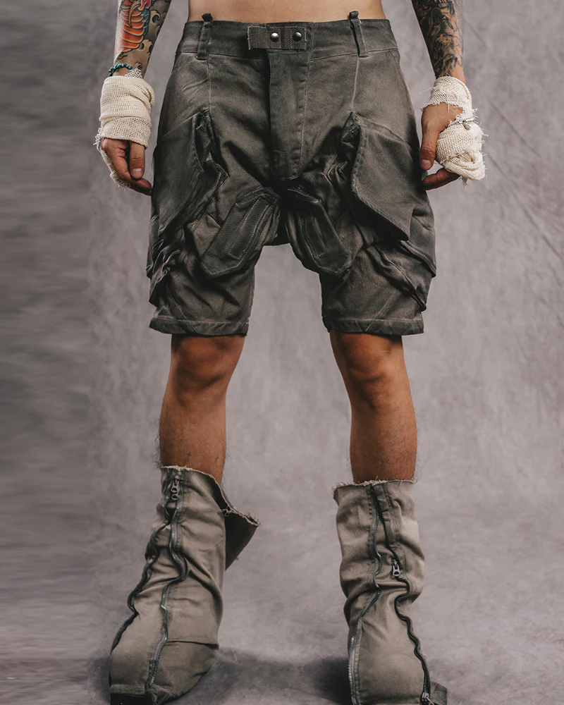 Wasteland Wear Functional 3D Pocket Cargo Shorts - Image 9
