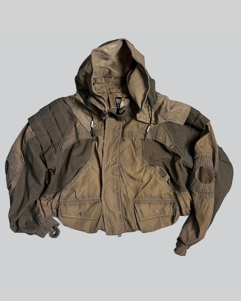 Wasteland Wear Functional Bat Sleeve Washed Jacket - Image 4