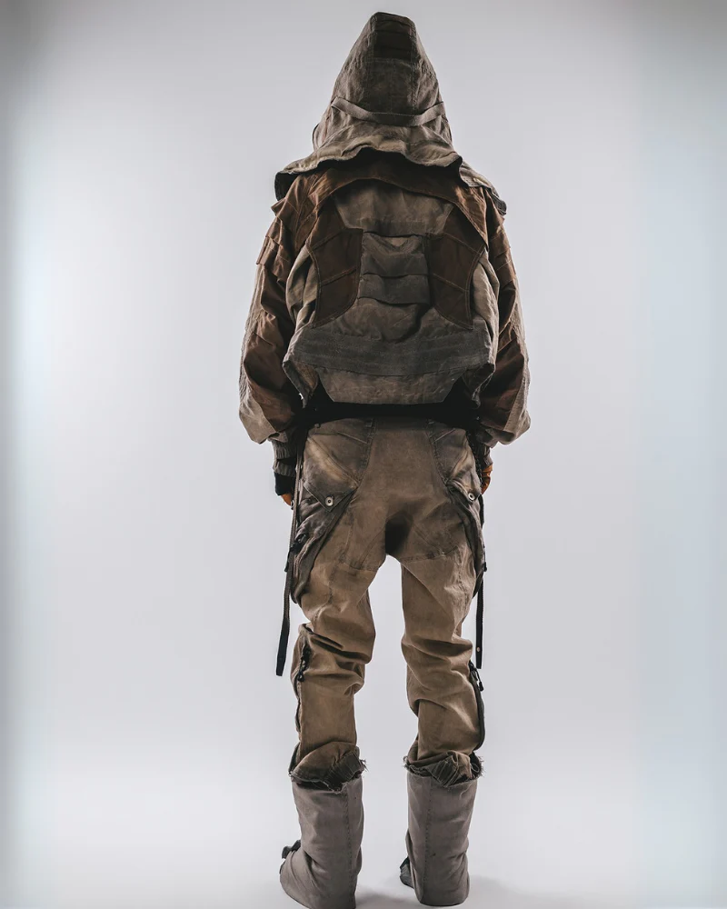 Wasteland Wear Functional Bat Sleeve Washed Jacket - Image 9