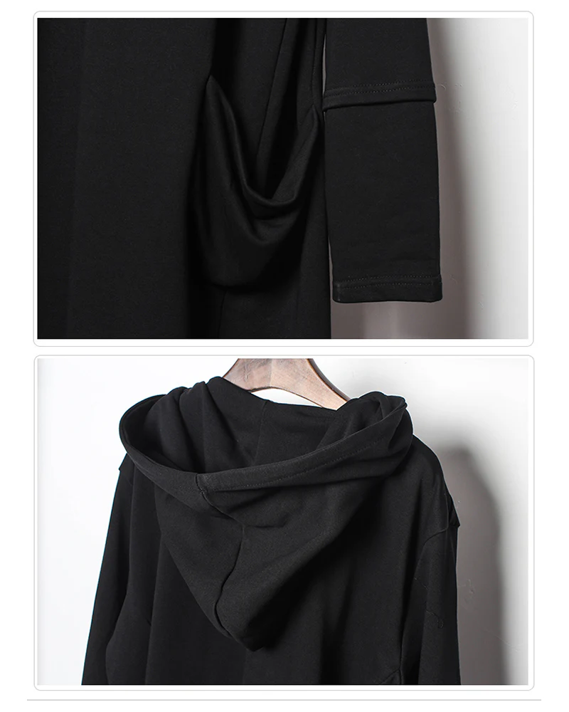 Wizard Gothic Drawstring Black Cape Coat - Image 12
