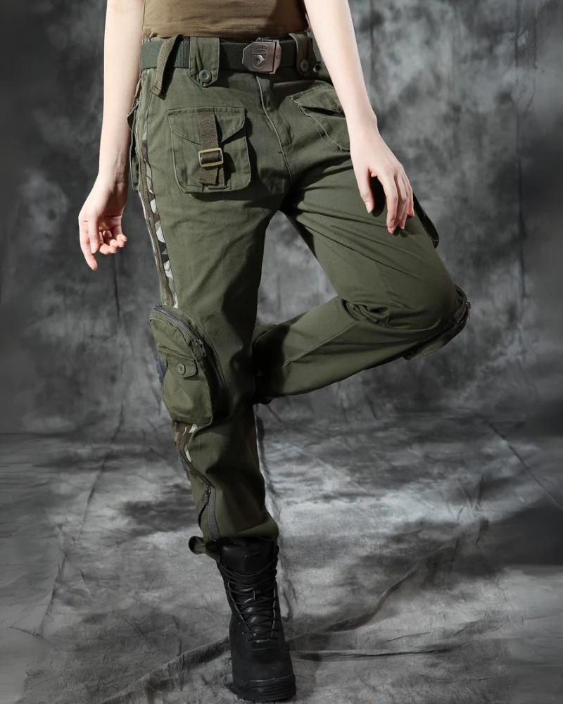 Women's Multi-Pocket Slim Fit Cargo Pants - Image 2