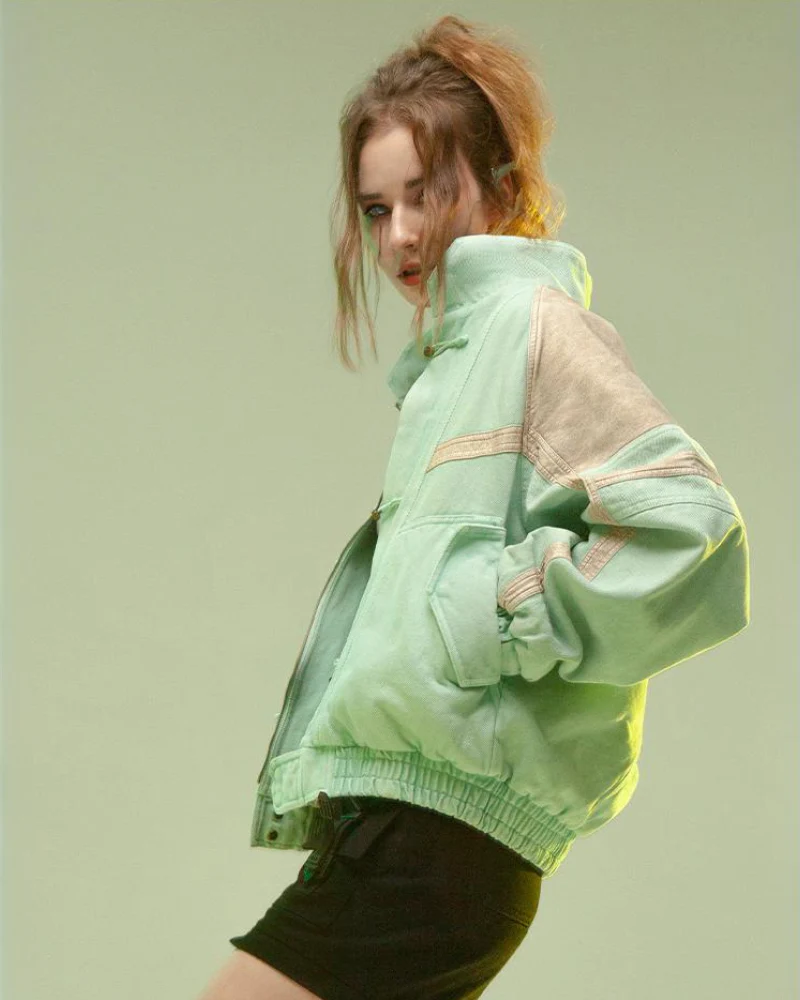 XIPHEVIL Cyberpunk Outfits 3D Embossed PU Patchwork Jacket - Image 10