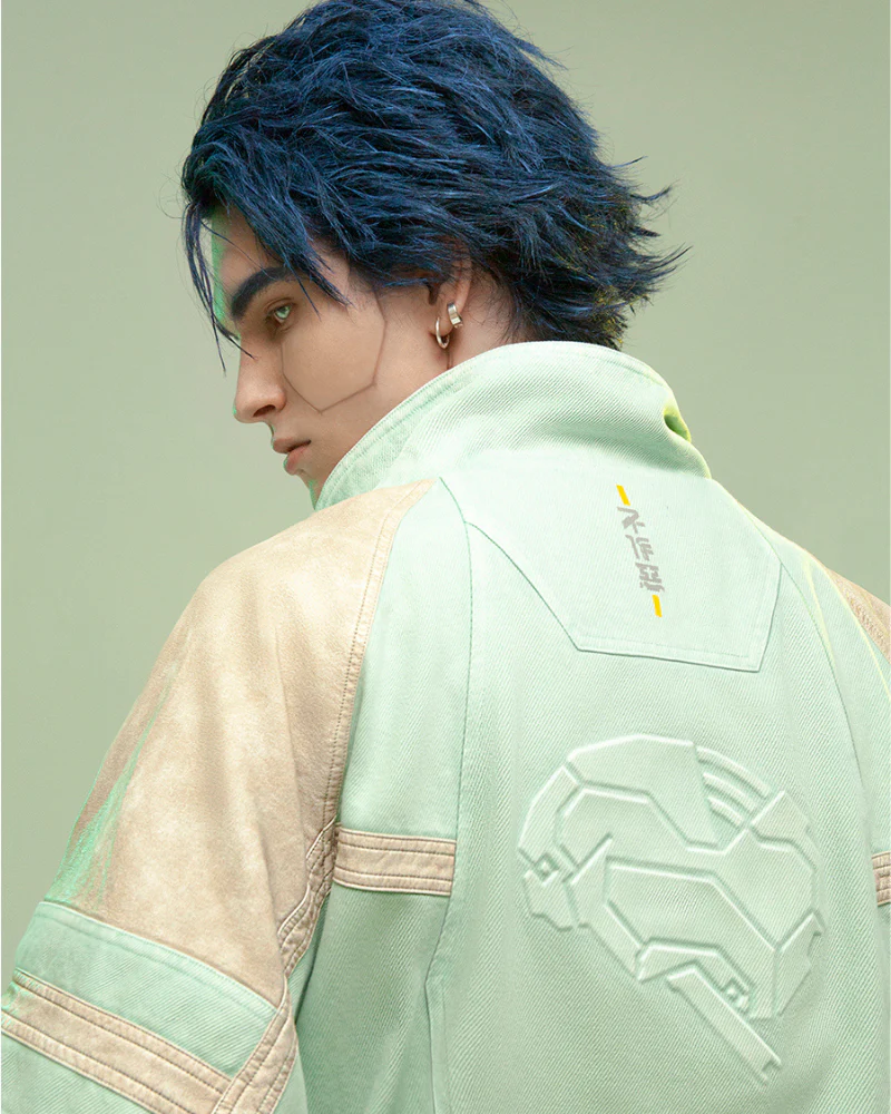 XIPHEVIL Cyberpunk Outfits 3D Embossed PU Patchwork Jacket - Image 14