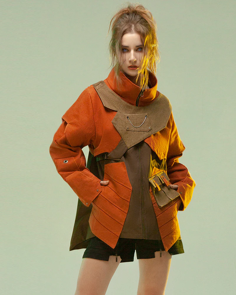 XIPHEVIL Cyberpunk Outfits Far-Off Vanguard Multi-Pocket Jacket - Image 7