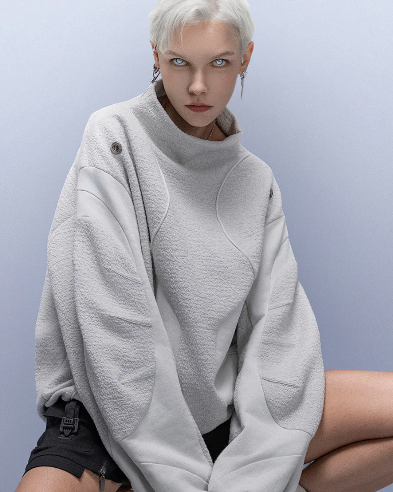 XIPHEVIL Cyberpunk Outfits High-Street Oversized Pullover Sweatshirt - Image 5