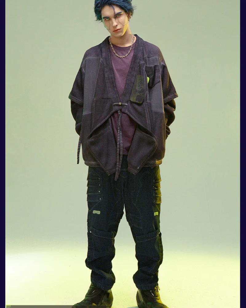 XIPHEVIL Cyberpunk Outfits Matrix Survivor Ninja Kimono Jacket - Image 8
