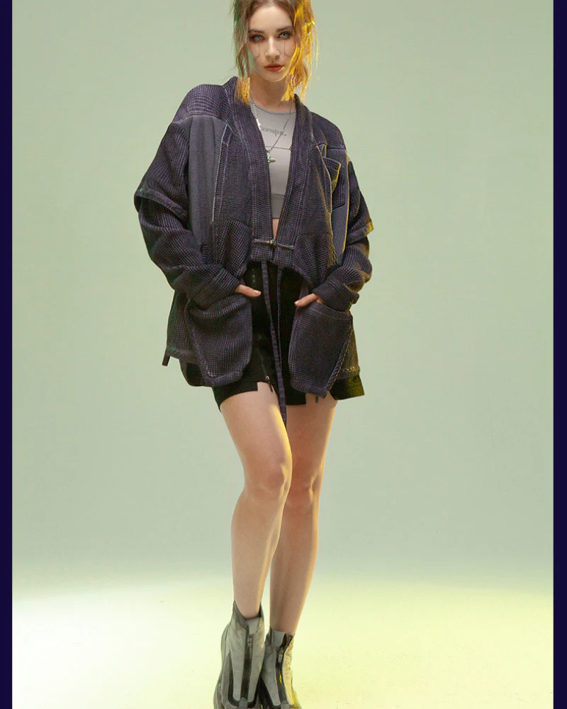 XIPHEVIL Cyberpunk Outfits Matrix Survivor Ninja Kimono Jacket - Image 9