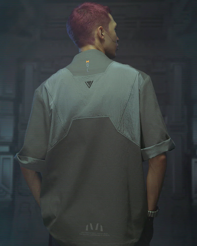 XIPHEVIL Cyberpunk Outfits Military Style Short Sleeve Shirt - Image 11