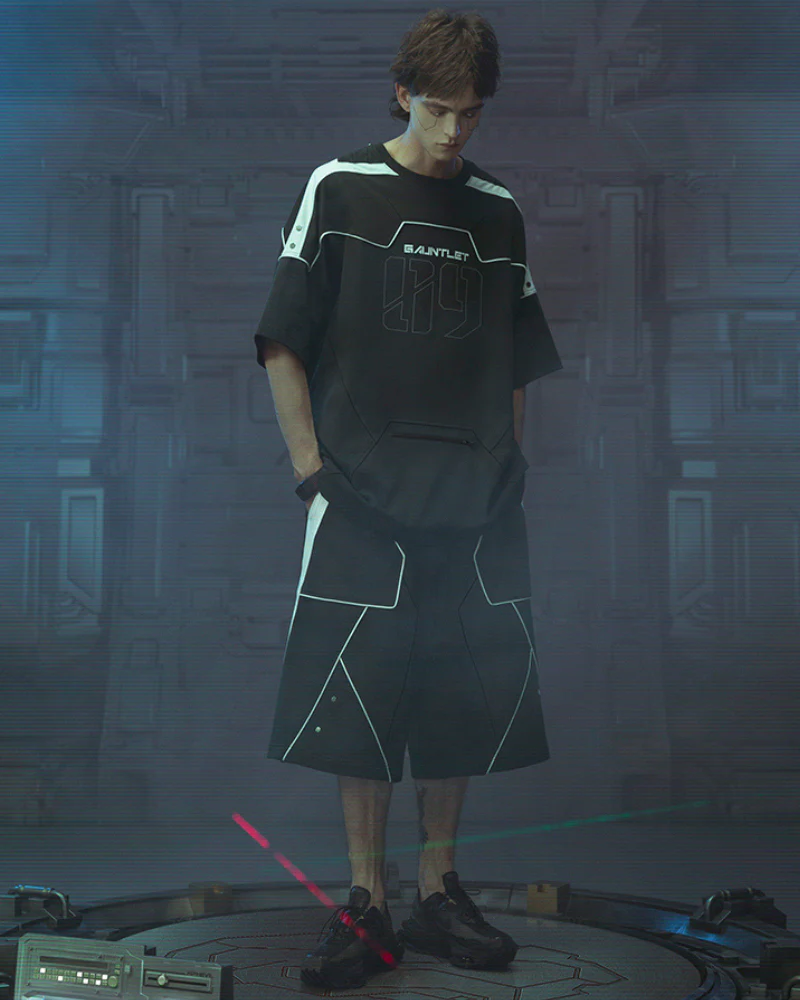 XIPHEVIL Cyberpunk Outfits Star Alliance 09 Sports T-Shirt - Image 7