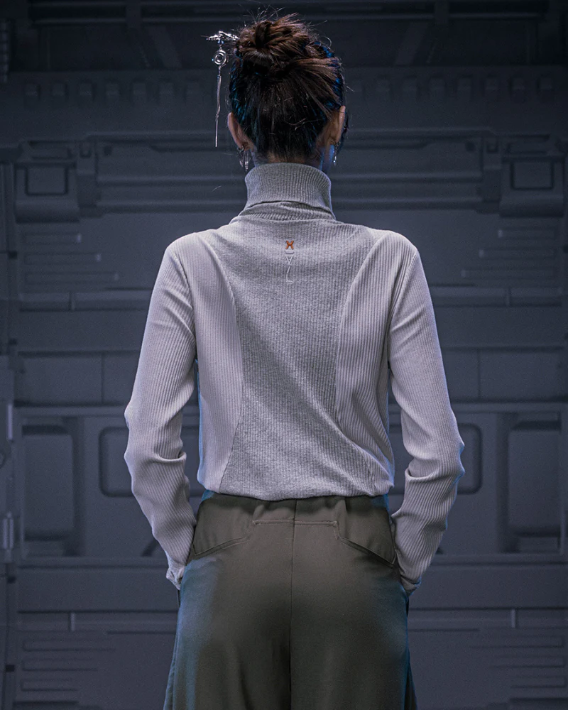 XIPHEVIL Cyberpunk Outfits Unisex Turtleneck Sweatshirt - Image 10