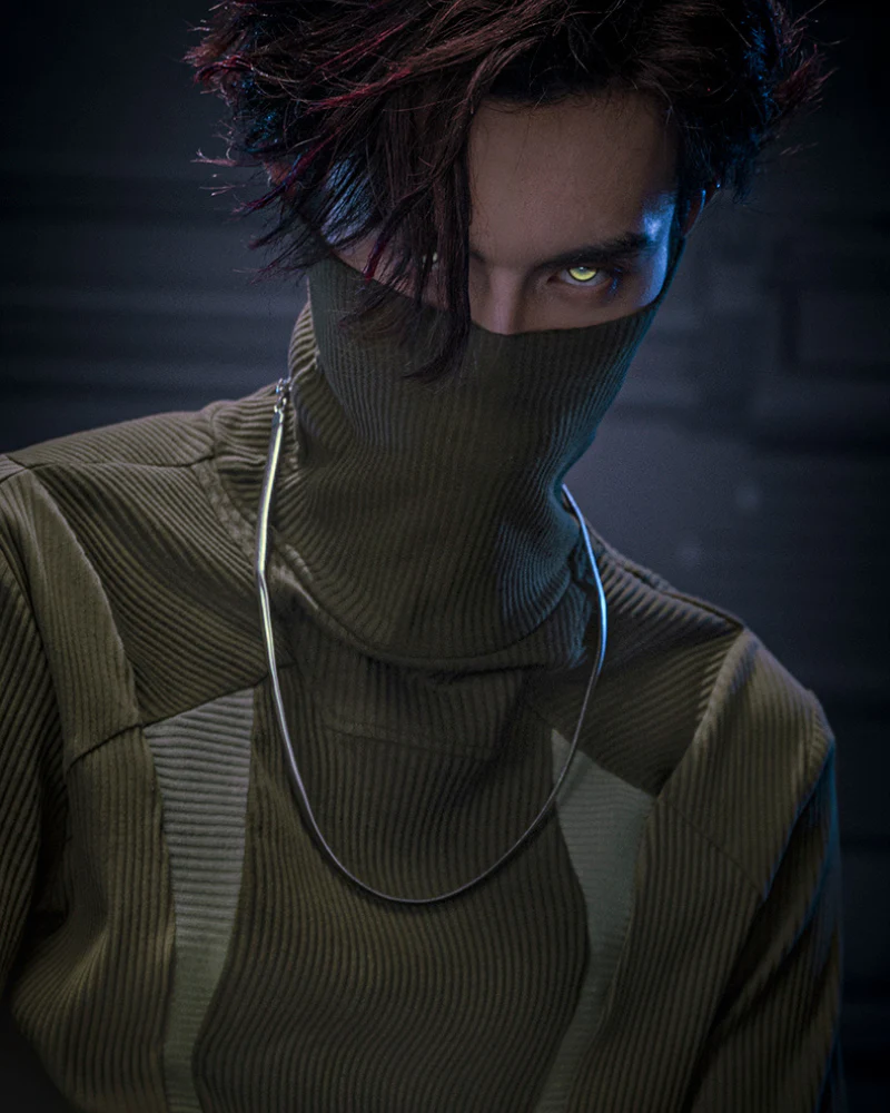 XIPHEVIL Cyberpunk Outfits Unisex Turtleneck Sweatshirt - Image 13