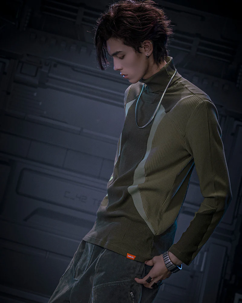 XIPHEVIL Cyberpunk Outfits Unisex Turtleneck Sweatshirt - Image 14