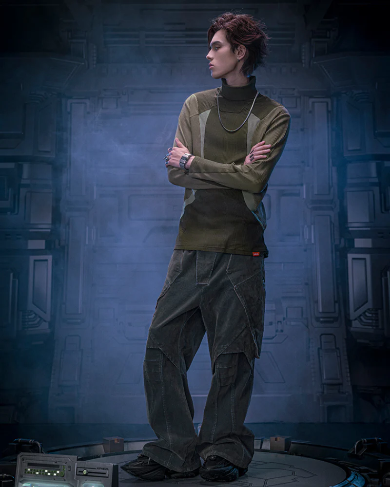 XIPHEVIL Cyberpunk Outfits Unisex Turtleneck Sweatshirt - Image 17